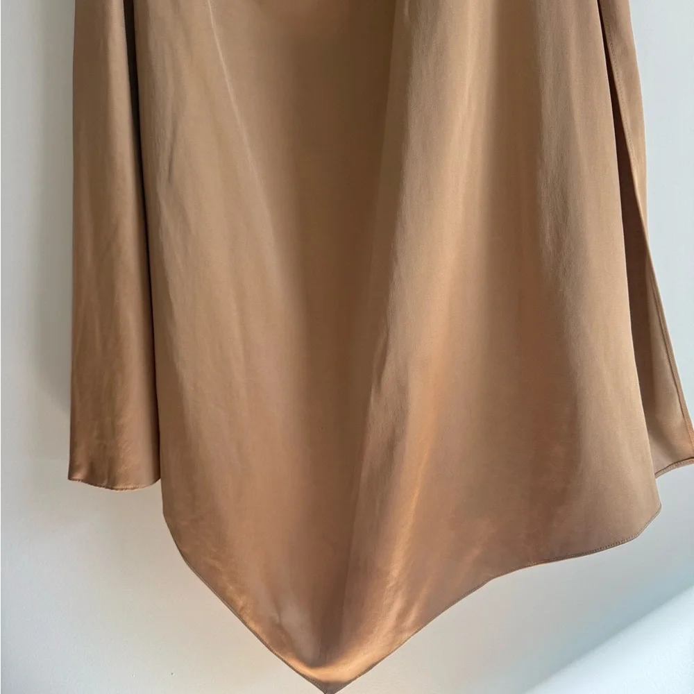 SIGNIFICANT OTHER Cocktail Midi Dress High Low Hem Gold Champage US 10/Medium